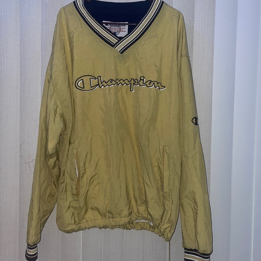 Champion navy gold men XL pullover jacket